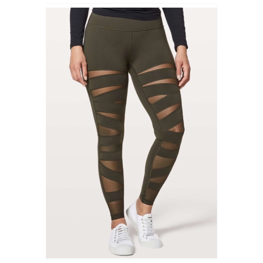 Lululemon Wunder Under HR Tights with Mesh